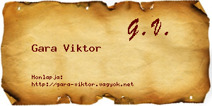 Gara Viktor névjegykártya